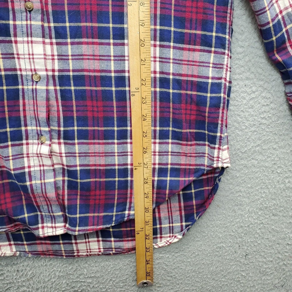 L.O.G.G. Long‎ Shirt Womens Size 10 Multi Plaid Long Sleeve Collared Button Down - Picture 6 of 8